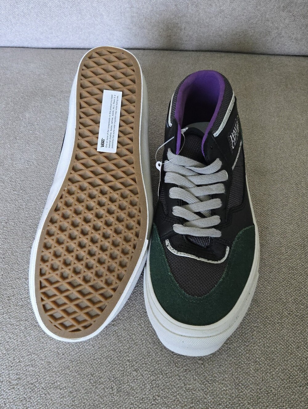 Vans Half Cab Men 8.5 Devil On The Detail Edition Heavy Duty Green Black 0826 - Picture 6 of 9